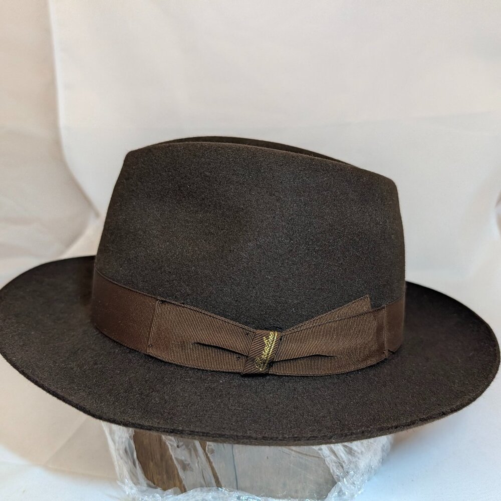 2014 Borsalino Classic Brown Fedora - nearly unworn - Size 57 (7 1/8)